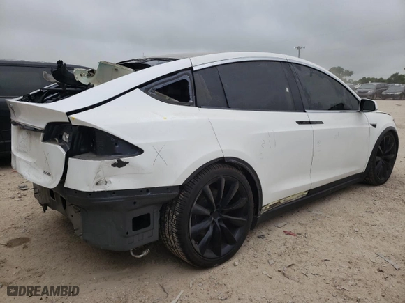2017 Tesla Model X 90D with VIN 5YJXCBE2XHF049084, listed as a Copart auction lot 48537783 with 54987 miles. Bid and sale history available at carsss.com. Image 3.