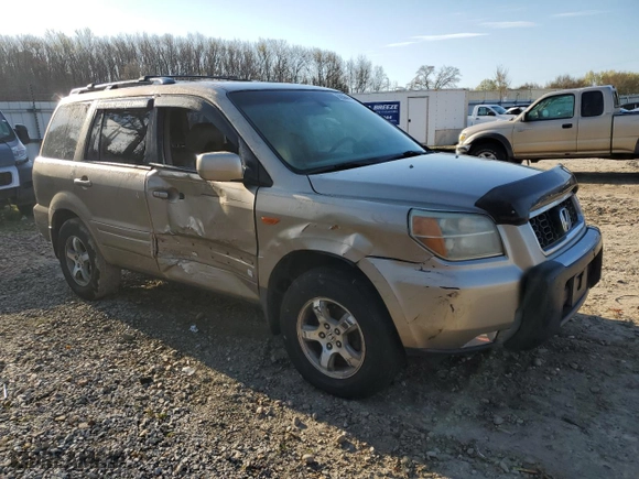 2006 Honda Pilot EX-L with VIN 5FNYF28576B008913, listed as a Copart auction lot 50596035 with 172,341 mi miles and Salvage Title. Bid and sale history available at carsss.com. Image 4.