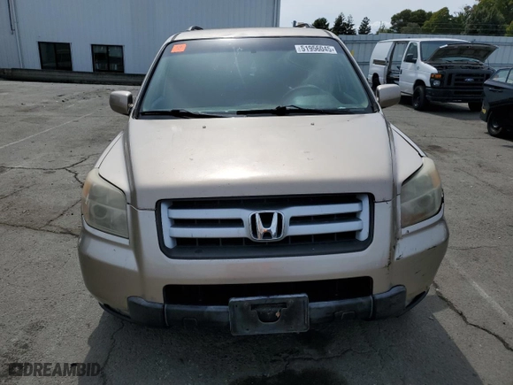 2007 Honda Pilot EX with VIN 5FNYF28447B034832, listed as a Copart auction lot 51956045 with 0 mi miles and Salvage Title. Bid and sale history available at carsss.com. Image 5.