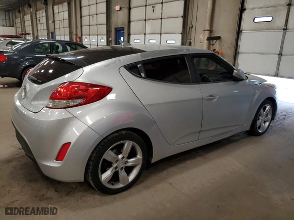 2012 Hyundai Veloster w/Black Int with VIN KMHTC6AD2CU020056, listed as a Copart auction lot 51584845 with 83,458 mi miles and Salvage Title. Bid and sale history available at carsss.com. Image 3.