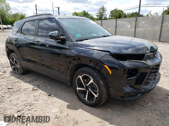 2021 Chevrolet TrailBlazer RS with VIN KL79MUSL4MB123432, listed as a Copart auction lot 54583453 with 21,949 mi miles. Bid and sale history available at carsss.com. Image 4.