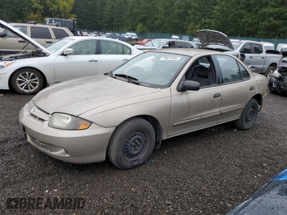 2003 Chevrolet Cavalier with VIN 1G1JC52FX37318173, listed as a Copart auction lot 75631434 with 0 mi miles and Clean Title. Bid and sale history available at carsss.com. Image 1.