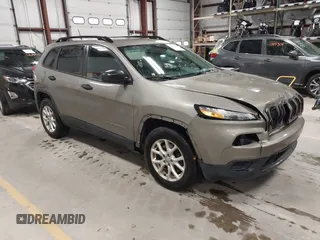 2016 Jeep Cherokee Sport with VIN 1C4PJMAB5GW246889, listed as a IAAI auction lot 40847921 with 164,210 mi miles. Bid and sale history available at carsss.com. Image 1.