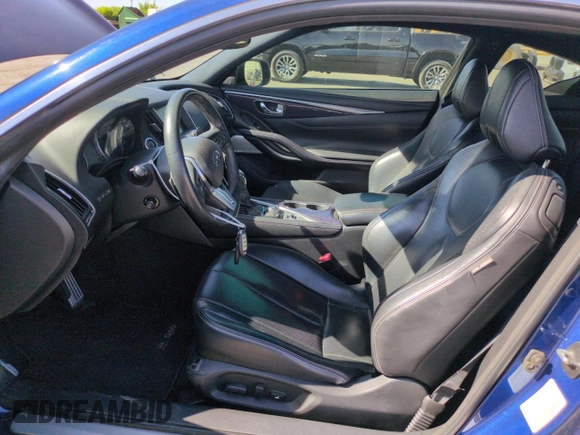 2017 Infiniti Q60 Red Sport 400 with VIN JN1FV7EK7HM610385, listed as a Copart auction lot 57391125 with 72,219 mi miles and Clean title. Bid and sale history available at DreamBid. Image 7.