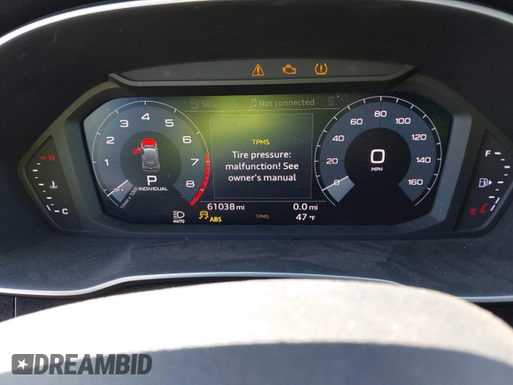 2019 Audi Q3 Premium with VIN WA1AECF37K1077089, listed as a IAAI auction lot 41742732 with 61,038 mi miles and . Bid and sale history available at DreamBid. Image 7.