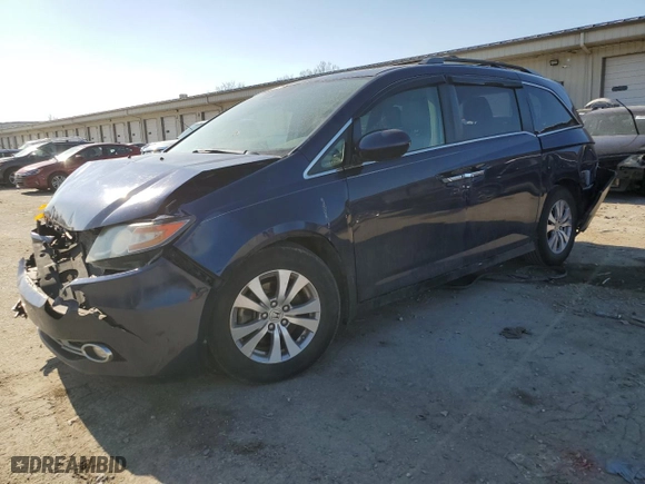 2016 Honda Odyssey EX-L with VIN 5FNRL5H69GB071214, listed as a Copart auction lot 48512855 with 142,970 mi miles and Salvage Title. Bid and sale history available at carsss.com. Image 1.
