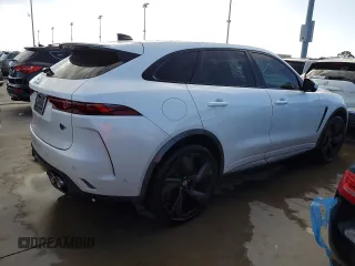 2023 Jaguar F-Pace SVR with VIN SADCZ2EE7PA704580, listed as a Copart auction lot 74357134 with Not Provided miles and Salvage Title. Bid and sale history available at DreamBid. Image 3.