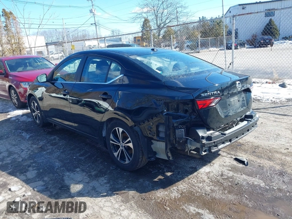 2022 Nissan Sentra SV with VIN 3N1AB8CV9NY235680, listed as a IAAI auction lot 41523366 with 27,277 mi miles and . Bid and sale history available at DreamBid. Image 3.