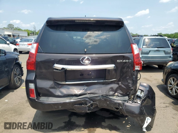 2012 Lexus GX 460 with VIN JTJBM7FX9C5036817, listed as a Copart auction lot 57619005 with 172,994 mi miles and Salvage title. Bid and sale history available at DreamBid. Image 6.