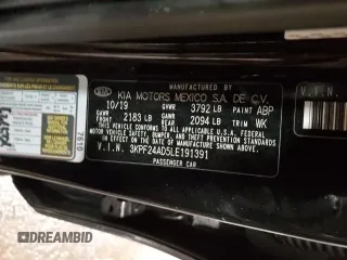 2020 Kia Forte LXS with VIN 3KPF24AD5LE191391, listed as a Copart auction lot 47480865 with 46,139 mi miles and Salvage Title. Bid and sale history available at carsss.com. Image 12.