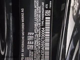 2025 BMW 4 Series 430i with VIN WBA43DA05SCT00064, listed as a Copart auction lot 53855305 with 11,515 mi miles and Clean Title. Bid and sale history available at carsss.com. Image 13.