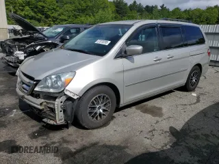 2005 Honda Odyssey Touring z VIN 5FNRL38835B071258, wystawiony jako Copart lot #57878295 z przebiegiem 143 474 mil mil oraz Szkoda całkowita • Salvage title. Historia ofert i sprzedaży dostępna na DreamBid. Obrazek 1.