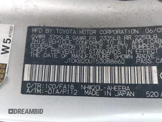 2005 Toyota Prius with VIN JTDKB20U153088662, listed as a IAAI auction lot 42177201 with 254,561 mi miles. Bid and sale history available at carsss.com. Image 9.