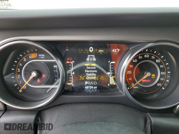 2021 Jeep Wrangler Unlimited Willys with VIN 1C4HJXDN2MW611018, listed as a Copart auction lot 50521595 with 68,724 mi miles and Salvage title. Bid and sale history available at DreamBid. Image 9.
