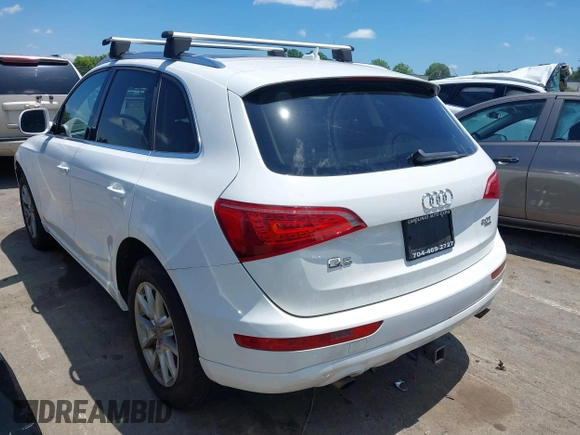 2012 Audi Q5 Premium with VIN WA1CFAFP3CA098486, listed as a IAAI auction lot 42544729 with 177,542 mi miles and . Bid and sale history available at DreamBid. Image 3.