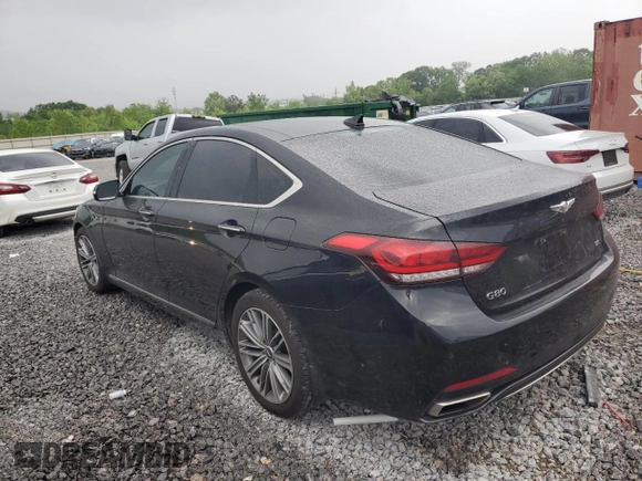 2018 Genesis G80 3.8L z VIN KMHGN4JEXJU281179, wystawiony jako Copart lot #53790595 z przebiegiem 119 767 mil mil oraz Szkody całkowita. Historia ofert i sprzedaży dostępna na DreamBid. Obrazek 2.