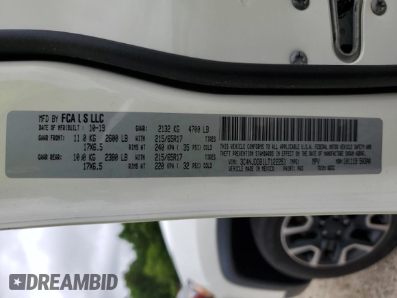 2020 Jeep Compass Trailhawk z VIN 3C4NJDDB1LT122251, wystawiony jako Copart lot #55255875 z przebiegiem 104 462 mil mil oraz Szkoda całkowita • Salvage title. Historia ofert i sprzedaży dostępna na DreamBid. Obrazek 14.