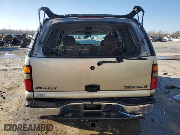 2002 Chevrolet Tahoe LS with VIN 1GNEC13V62R184697, listed as a Copart auction lot 87201294 with 0 mi miles and Salvage Title. Bid and sale history available at carsss.com. Image 6.