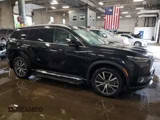 2023 Infiniti QX60 Sensory with VIN 5N1DL1GSXPC353775, listed as a Copart auction lot 63658175 with 24,658 mi miles and Salvage title. Bid and sale history available at DreamBid. Image 4.