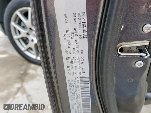 2018 Dodge Journey GT with VIN 3C4PDCEGXJT472821, listed as a Copart auction lot 57456405 with 109,925 mi miles and Clean title. Bid and sale history available at DreamBid. Image 13.