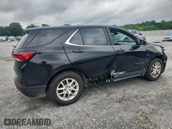 2022 Chevrolet Equinox LT with VIN 3GNAXUEV0NL240968, listed as a Copart auction lot 58982045 with 62,637 mi miles and Salvage title. Bid and sale history available at DreamBid. Image 3.