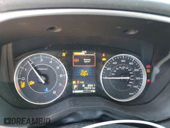 2018 Subaru Impreza Limited with VIN 4S3GKAU6XJ3611232, listed as a Copart auction lot 78782664 with 75,741 mi miles and Salvage title. Bid and sale history available at DreamBid. Image 9.