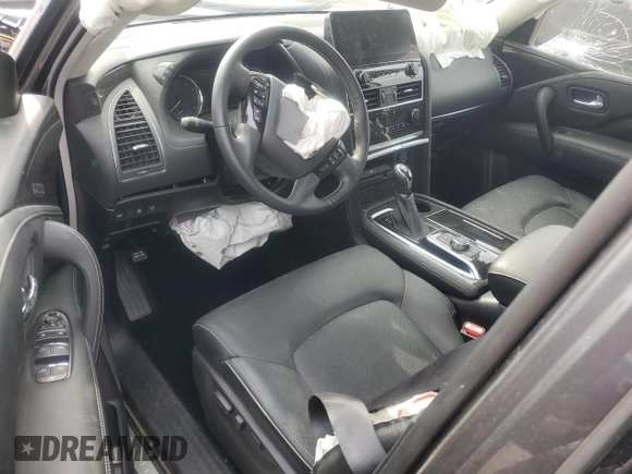2024 Infiniti QX80 LUXE with VIN JN8AZ2AF9R9765097, listed as a Copart auction lot 70143504 with 15,085 mi miles and Non Repairable. Bid and sale history available at carsss.com. Image 8.