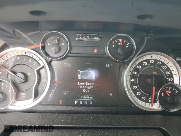 2018 Ram 1500 Lone Star Silver with VIN 1C6RR6LT6JS266013, listed as a Copart auction lot 56895915 with 136,453 mi miles and Salvage title. Bid and sale history available at DreamBid. Image 9.