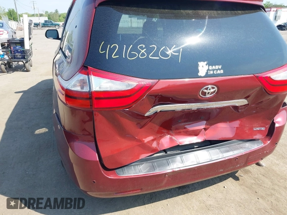 2015 Toyota Sienna XLE with VIN 5TDYK3DC6FS593937, listed as a IAAI auction lot 42168204 with 136,059 mi miles and . Bid and sale history available at DreamBid. Image 6.