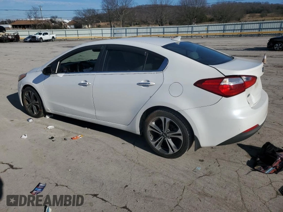 2015 Kia Forte EX with VIN KNAFZ4A80F5309049, listed as a Copart auction lot 87038044 with 34,067 mi miles and Salvage Title. Bid and sale history available at carsss.com. Image 2.