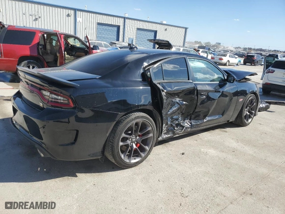 2022 Dodge Charger Scat Pack with VIN 2C3CDXGJXNH180037, listed as a Copart auction lot 77573324 with 15,583 mi miles and Salvage Title. Bid and sale history available at carsss.com. Image 3.