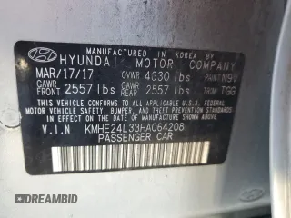 2017 Hyundai Sonata Hybrid SE with VIN KMHE24L33HA064208, listed as a Copart auction lot 80451693 with 106,913 mi miles. Bid and sale history available at carsss.com. Image 12.