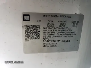 2023 Chevrolet Malibu LT with VIN 1G1ZD5ST7PF135962, listed as a Copart auction lot 50515925 with 52,748 mi miles and Salvage Title. Bid and sale history available at DreamBid. Image 12.