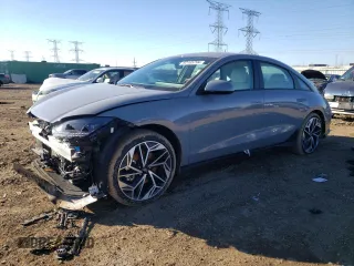 2024 Hyundai IONIQ 6 SEL with VIN KMHM34AC1RA056072, listed as a Copart auction lot 82105794 with 3,848 mi miles and Salvage Title. Bid and sale history available at carsss.com. Image 1.