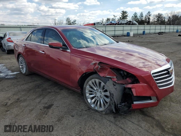 2017 Cadillac CTS Sedan Luxury RWD with VIN 1G6AR5SX6H0213003, listed as a Copart auction lot 46981695 with 45,607 mi miles and Salvage Title. Bid and sale history available at carsss.com. Image 4.