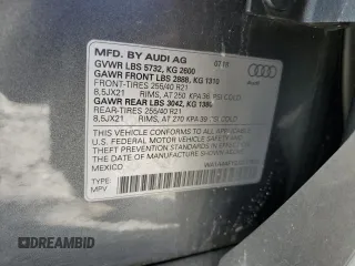 2018 Audi SQ5 Premium Plus with VIN WA1A4AFY2J2217531, listed as a Copart auction lot 50592824 with 44,219 mi miles and Salvage Title. Bid and sale history available at DreamBid. Image 12.
