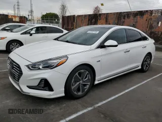 2018 Hyundai Sonata Hybrid Limited with VIN KMHE34L35JA083412, listed as a Copart auction lot 43350195 with 106,217 mi miles and Clean Title. Bid and sale history available at carsss.com. Image 1.