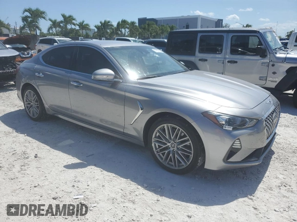 2020 Genesis G70 2.0T with VIN KMTG64LA2LU062426, listed as a Copart auction lot 57937265 with 45,255 mi miles and Salvage title. Bid and sale history available at DreamBid. Image 4.