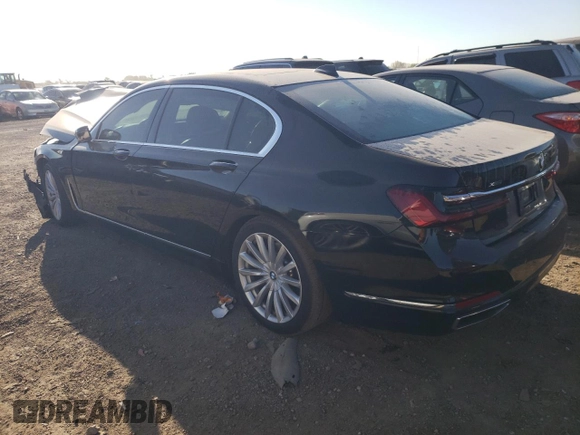 2020 BMW 7 Series 740i xDrive with VIN WBA7T4C02LCD07519, listed as a Copart auction lot 74927454 with Not provided miles and Salvage title. Bid and sale history available at DreamBid. Image 2.
