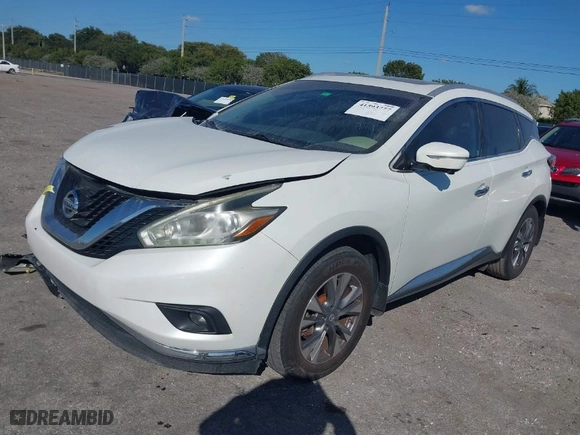 2015 Nissan Murano SL with VIN 5N1AZ2MG6FN275148, listed as a IAAI auction lot 41593777 with 119,132 mi miles. Bid and sale history available at carsss.com. Image 2.