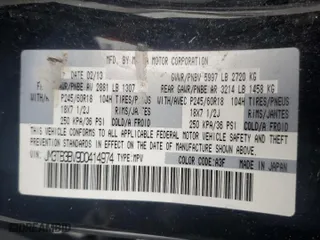 2013 Mazda CX-9 Sport with VIN JM3TB3BV9D0414974, listed as a Copart auction lot 52416525 with 113,643 mi miles and Non Repairable. Bid and sale history available at carsss.com. Image 13.