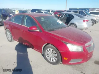 2011 Chevrolet Cruze LT w/1LT with VIN 1G1PF5S98B7102624, listed as a IAAI auction lot 41820109 with 164,722 mi miles. Bid and sale history available at carsss.com. Image 1.