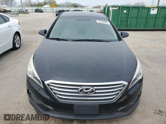 2017 Hyundai Sonata 2.4L with VIN 5NPE24AF6HH488766, listed as a Copart auction lot 55162855 with 134,099 mi miles and Clean Title. Bid and sale history available at DreamBid. Image 5.