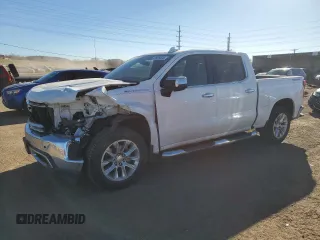 2019 Chevrolet Silverado 1500 LTZ with VIN 1GCUYGEL5KZ157544, listed as a Copart auction lot 82656004 with 115,921 mi miles and Salvage Title. Bid and sale history available at DreamBid. Image 1.