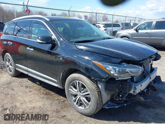 2020 Infiniti QX60 LUXE with VIN 5N1DL0MM9LC502865, listed as a IAAI auction lot 42000744 with 100,359 mi miles. Bid and sale history available at carsss.com. Image 1.
