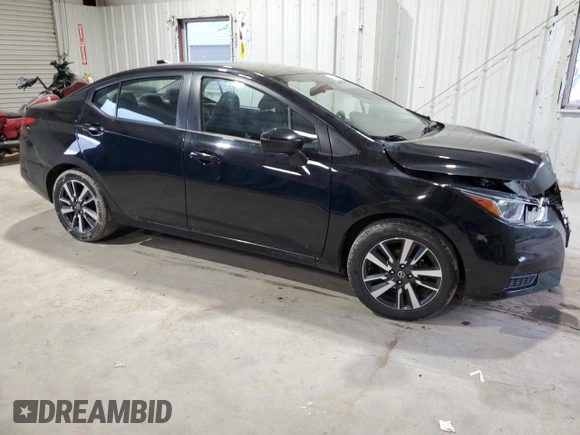 2021 Nissan Versa SV with VIN 3N1CN8EV9ML861593, listed as a Copart auction lot 56629195 with 77,522 mi miles and Salvage title. Bid and sale history available at DreamBid. Image 4.
