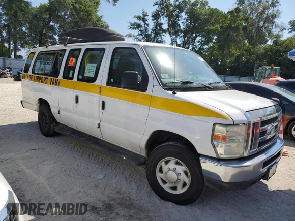 2012 Ford Econoline Passenger XL with VIN 1FBSS3BL1CDA35627, listed as a Copart auction lot 57001114 with Not Provided miles and Salvage Title. Bid and sale history available at DreamBid. Image 4.