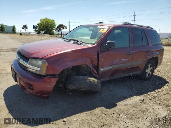 2004 Chevrolet TrailBlazer LS with VIN 1GNDT13S342444373, listed as a Copart auction lot 55796795 with 209,120 mi miles and Salvage Title. Bid and sale history available at DreamBid. Image 1.