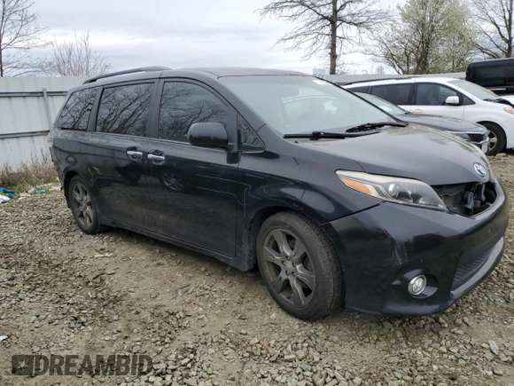 2017 Toyota Sienna SE with VIN 5TDXZ3DC9HS824064, listed as a Copart auction lot 51328695 with Not Provided miles and Salvage Title. Bid and sale history available at DreamBid. Image 4.