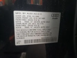 2013 Audi Q7 3.0T Premium with VIN WA1CGAFE1DD015133, listed as a Copart auction lot 77566544 with 100,747 mi miles and Salvage Title. Bid and sale history available at carsss.com. Image 13.